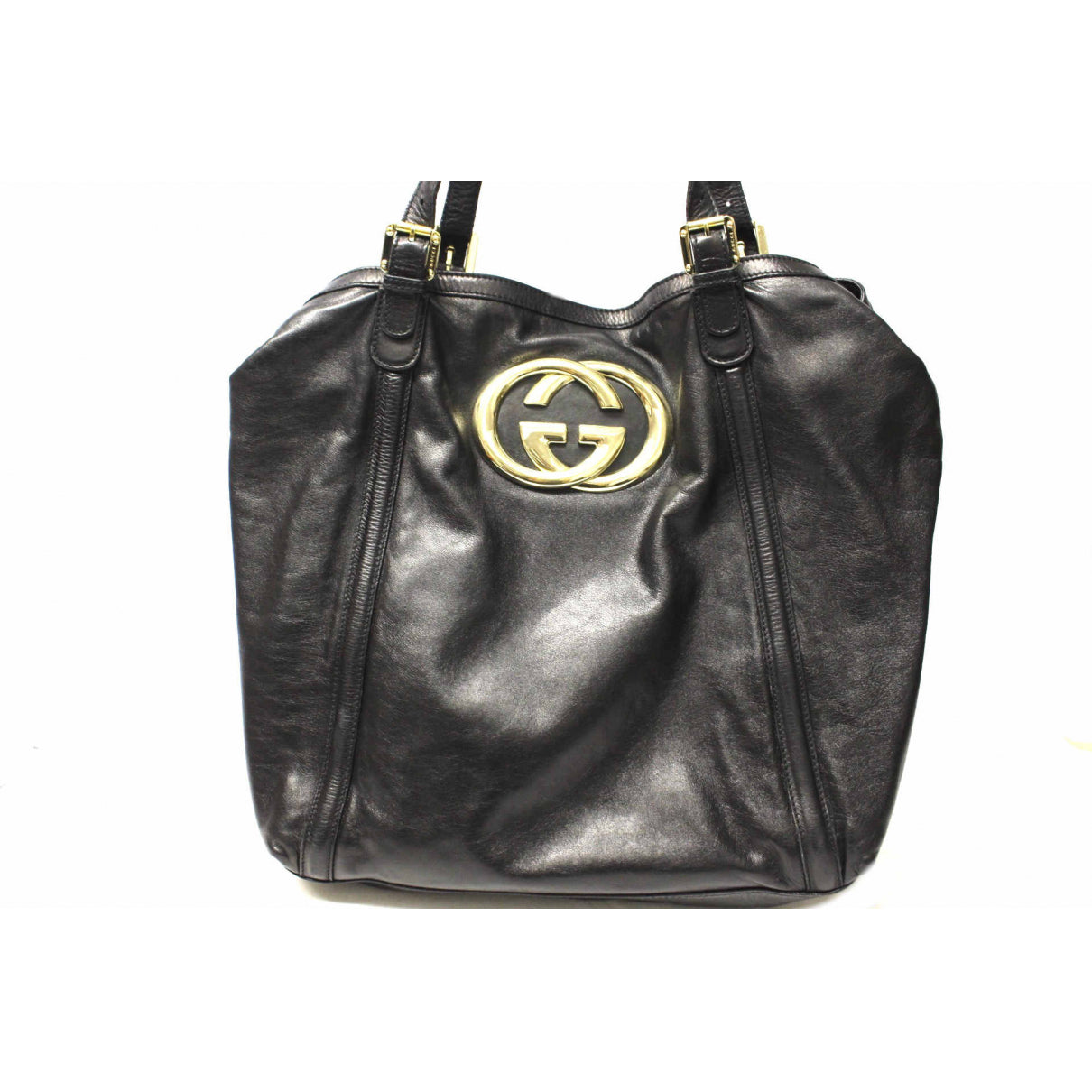 Gucci black leather handbag
