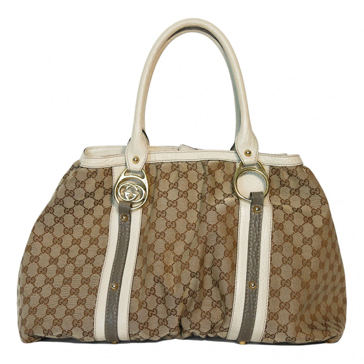 Gucci beige cloth handbag
