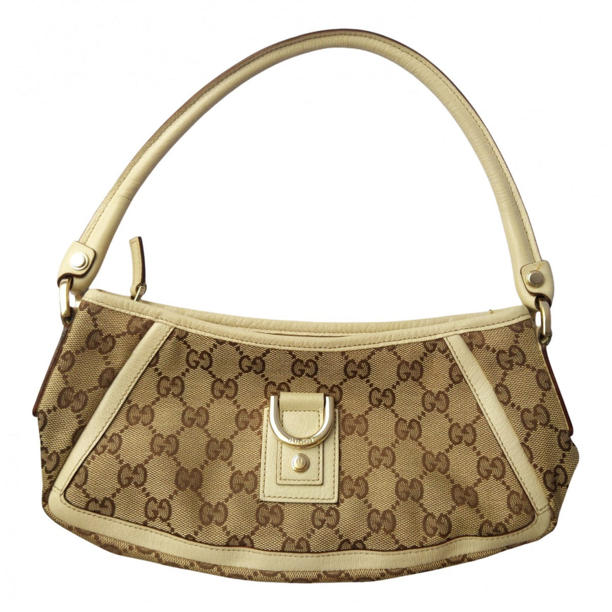 Gucci brown cloth clutch bag