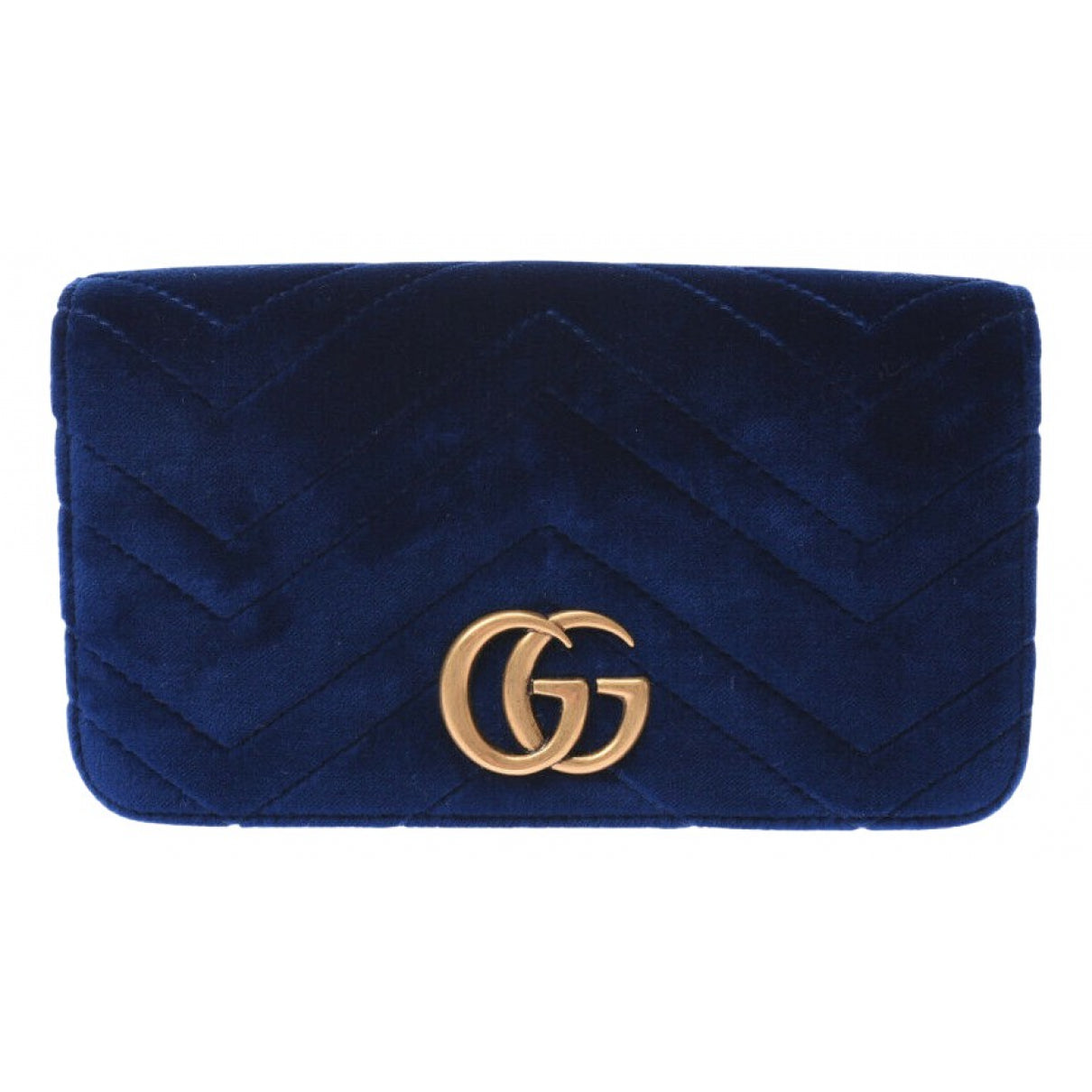 Gucci marmont blue suede handbag