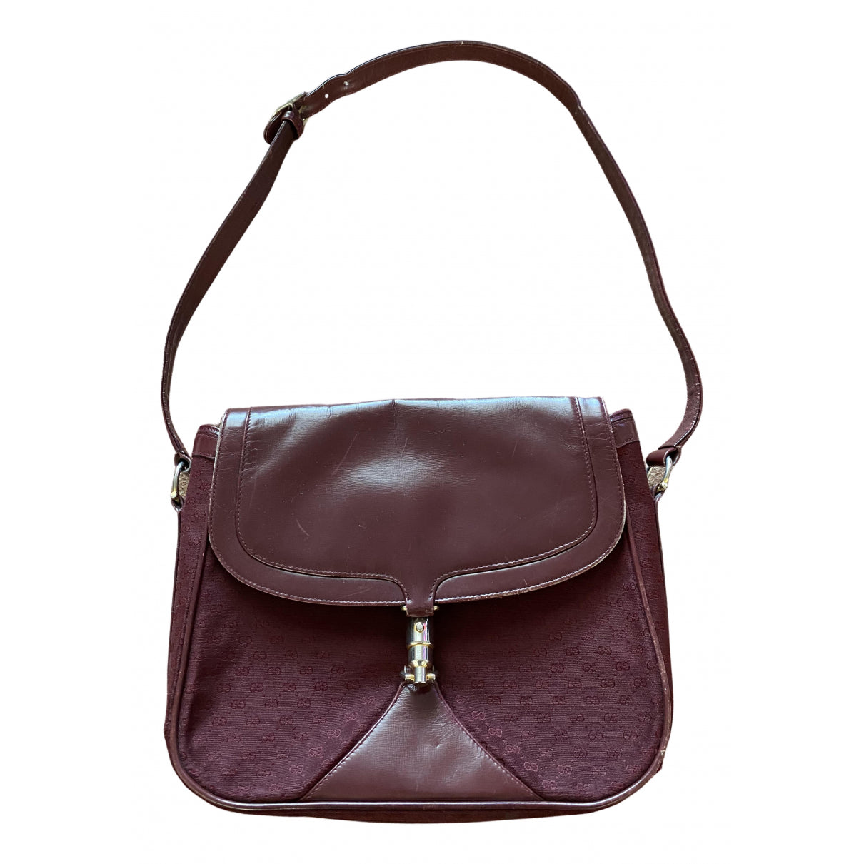 Gucci burgundy cloth handbag