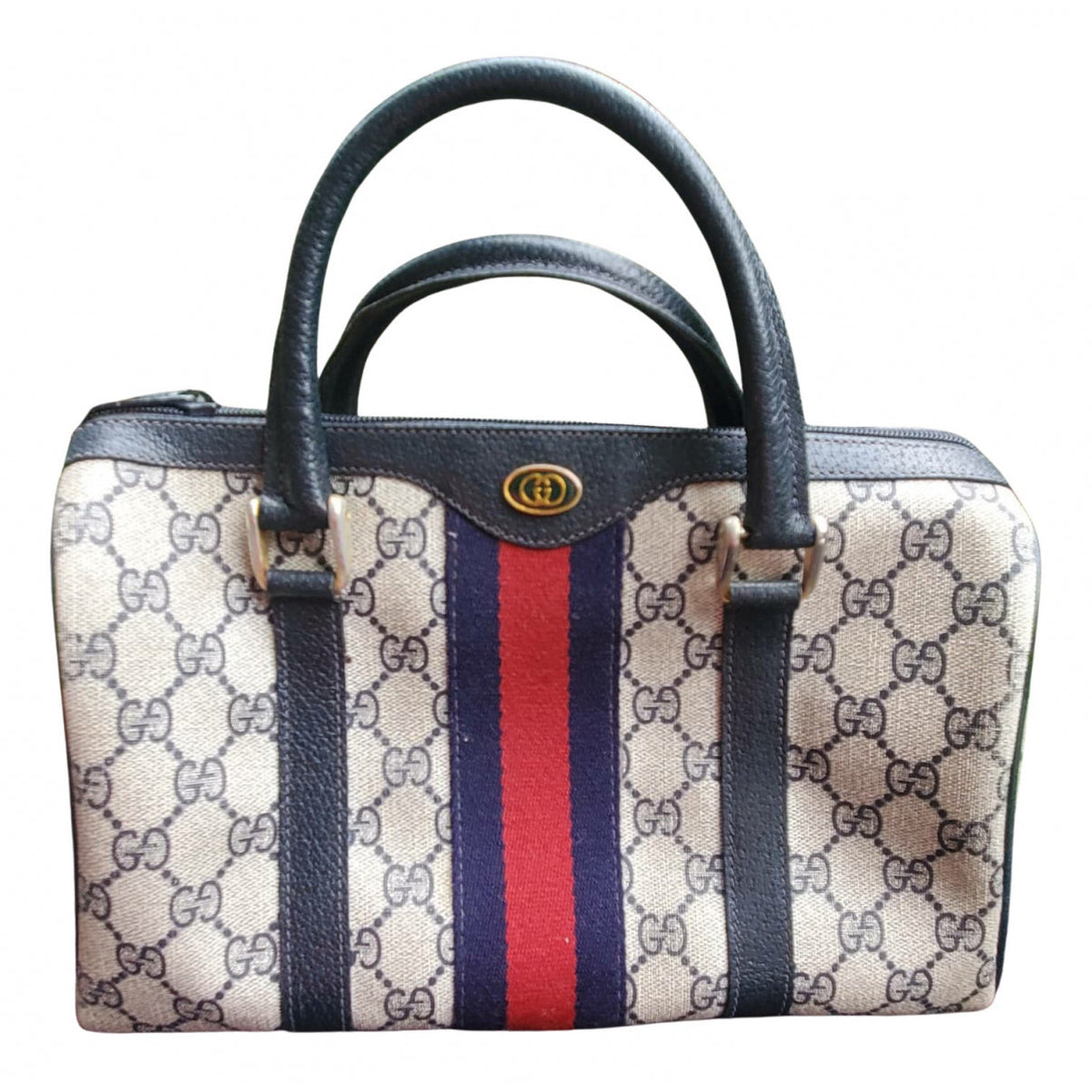 Gucci blue cloth handbag