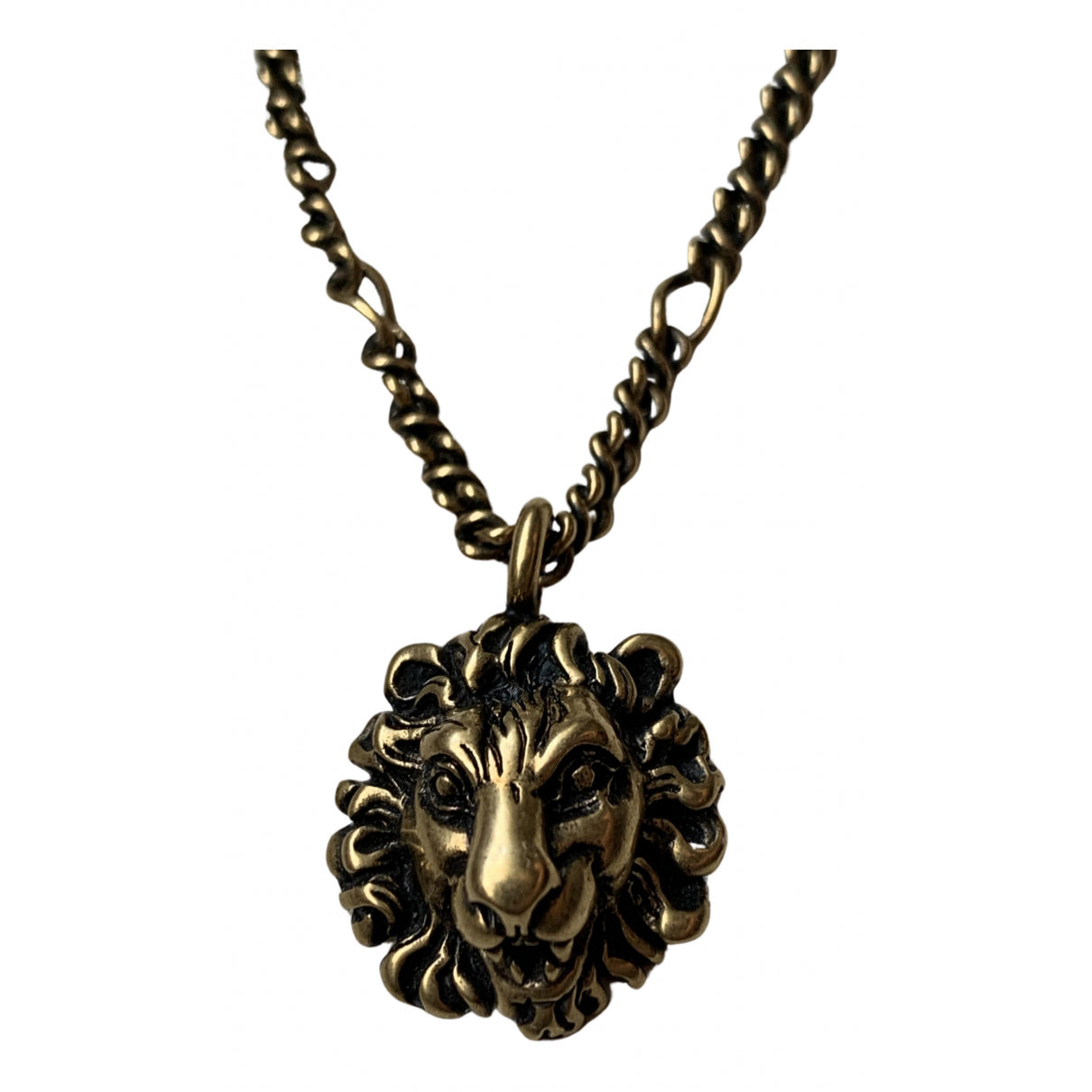 Gucci gold metal necklaces