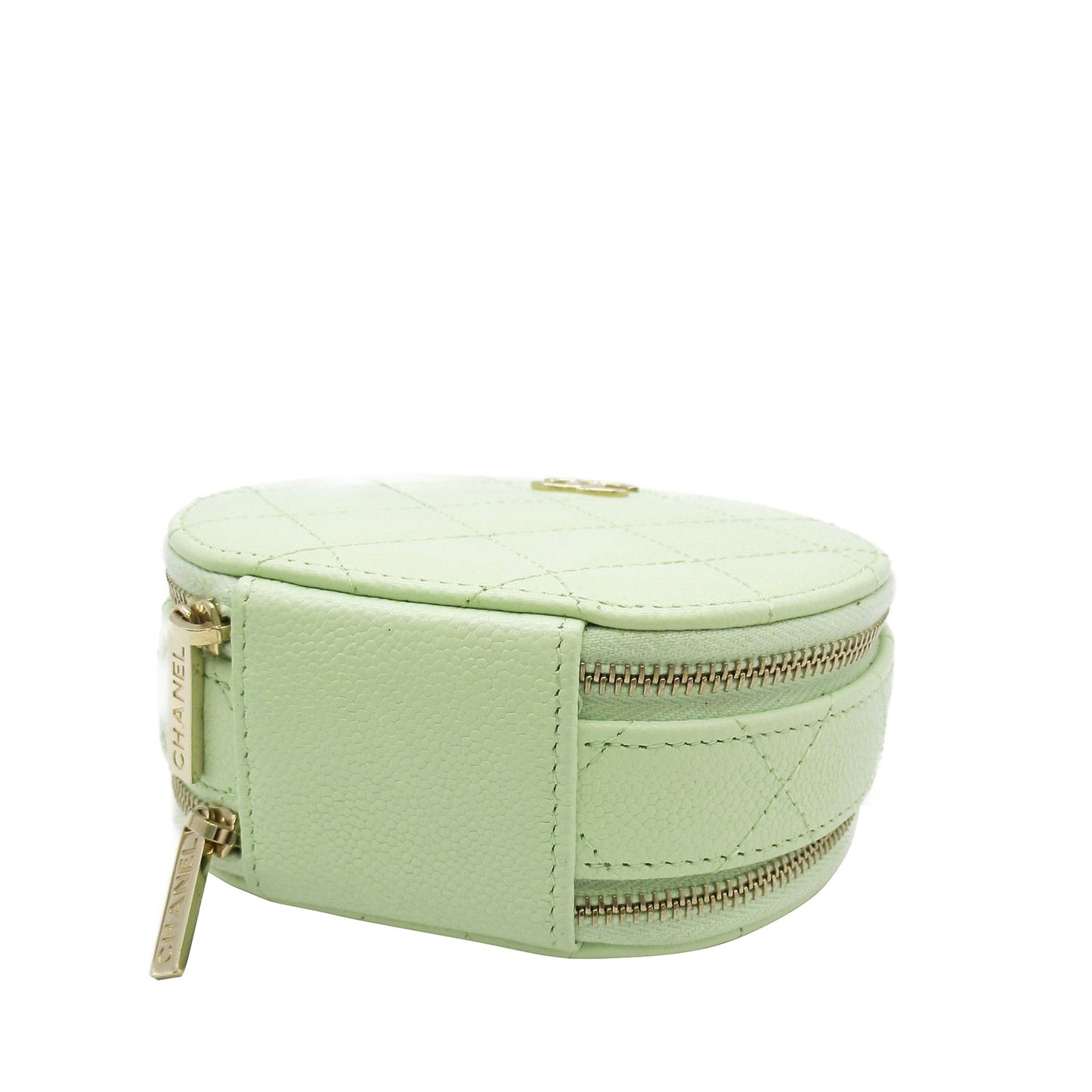 Chanel Mini Caviar Round Vanity Bag