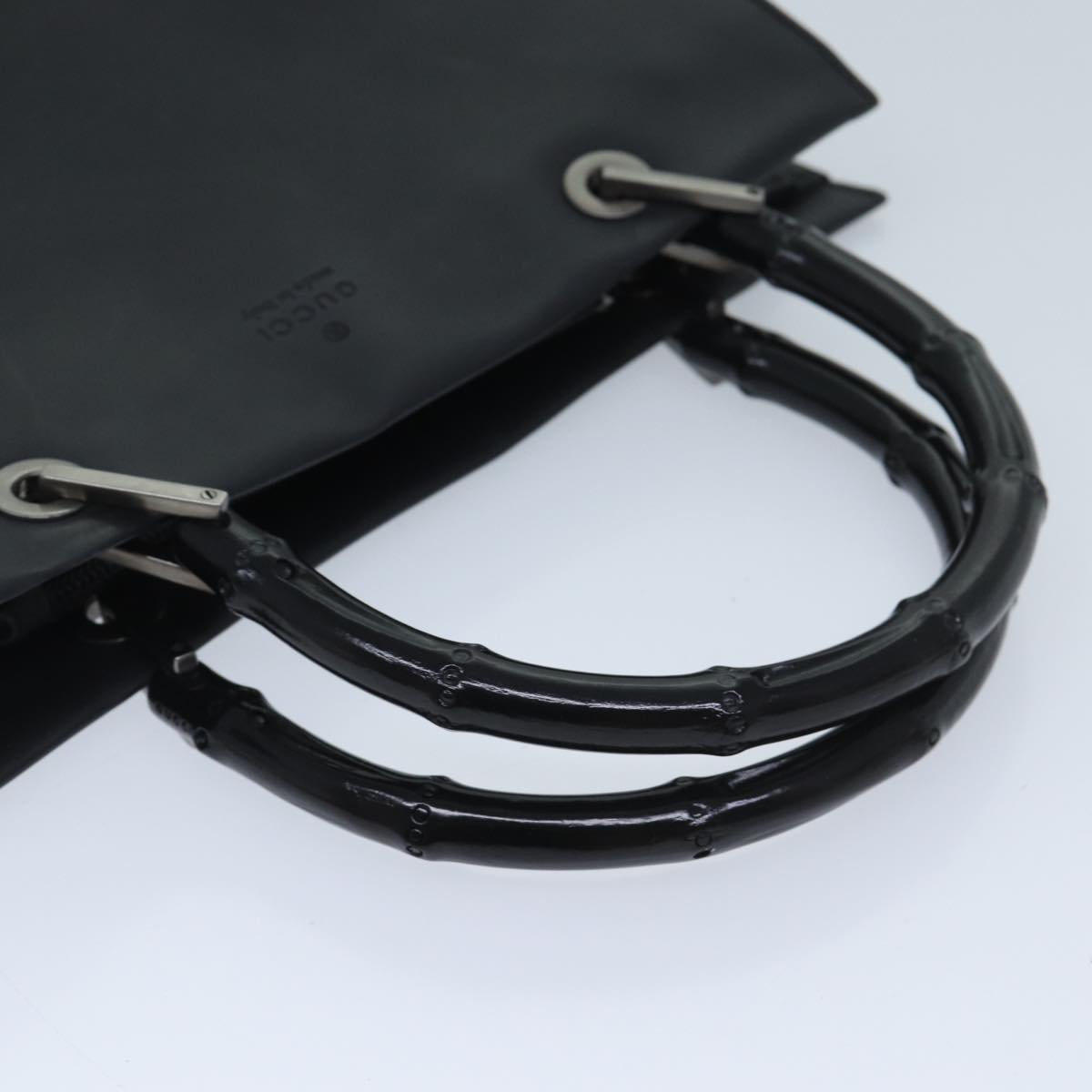 Gucci Bamboo Black Leather Handbag