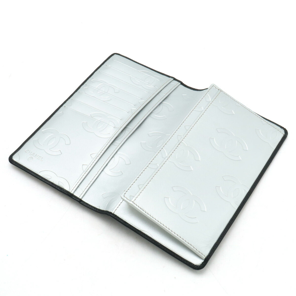 Chanel Cambon Line Coco Mark Leather Long Wallet A26717