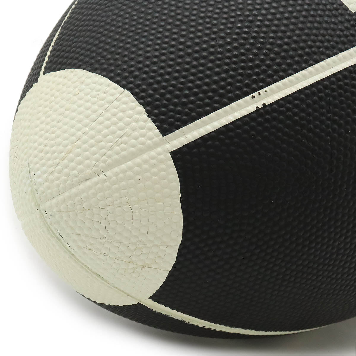 Chanel Rubber Coco Mark Rugby Ball Black White