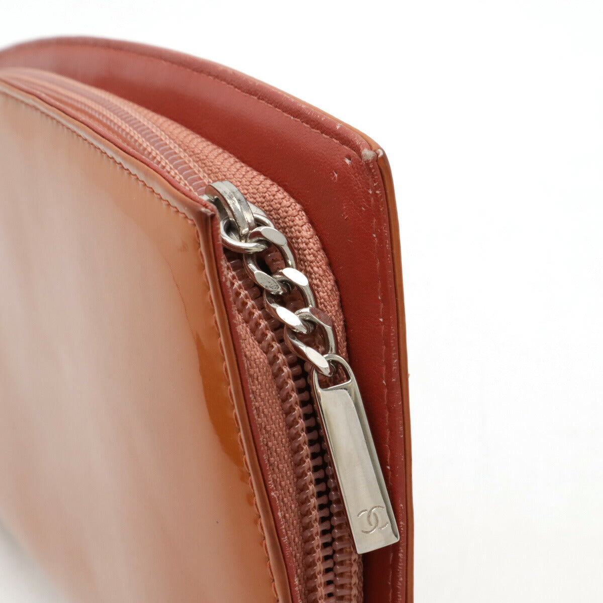 Chanel Patent Leather Coco Mark Long Wallet A47662