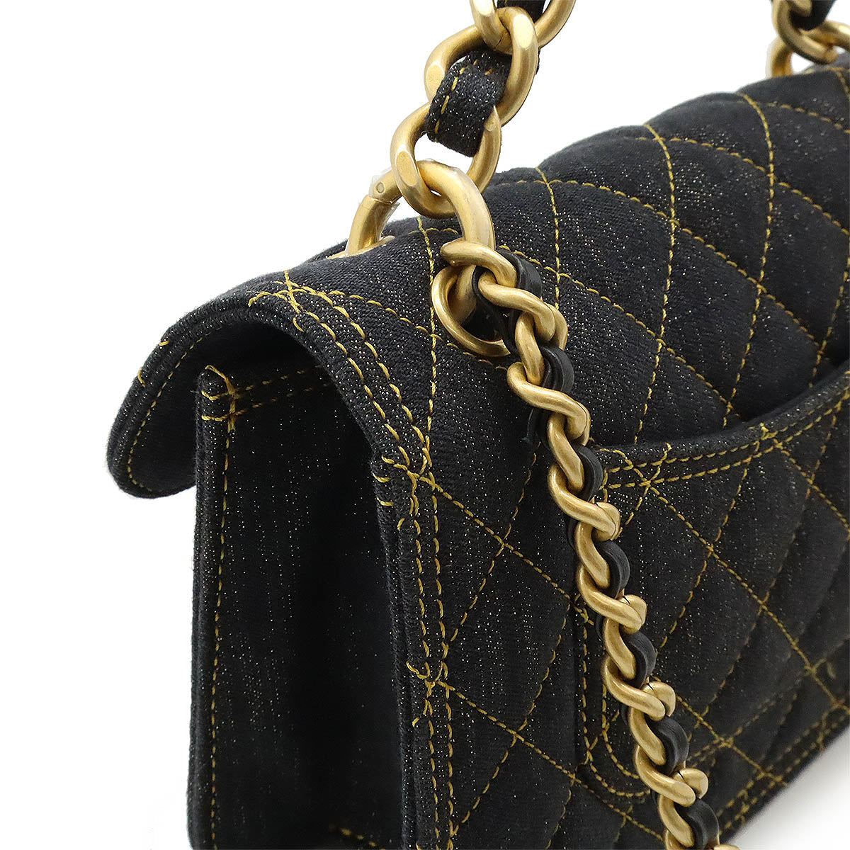 Chanel Denim Matelasse Coco Mark 2way Shoulder Bag AS4051