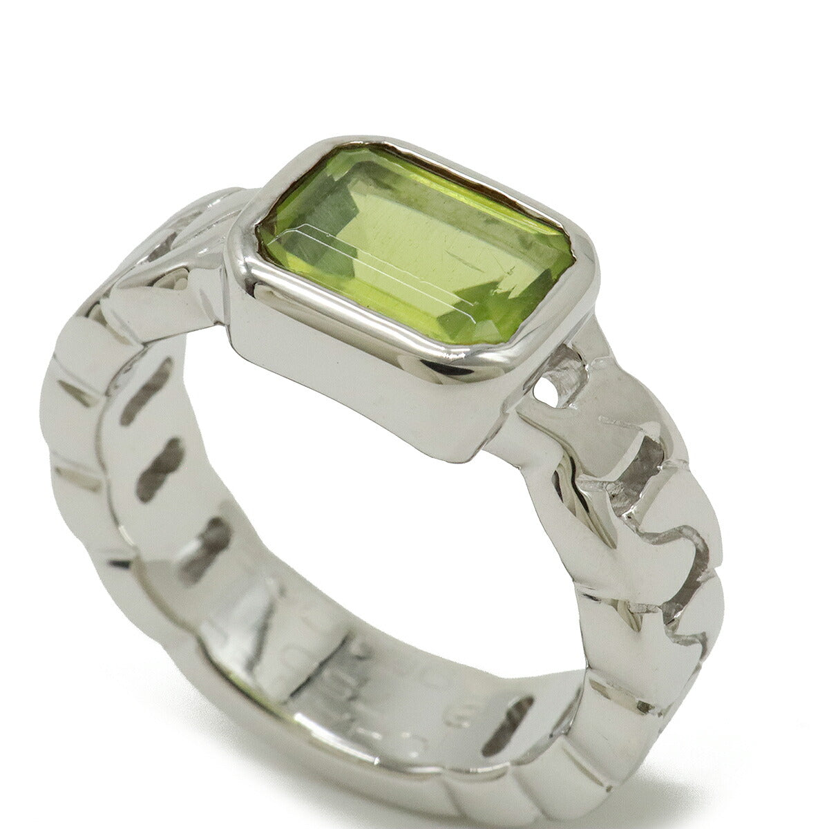 Chanel Peridot Au750 White Gold Ring