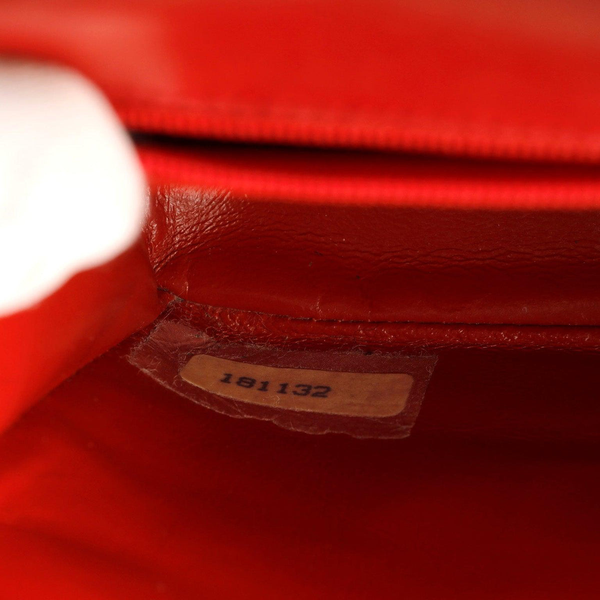 Chanel Red Leather Scallop Quilted Flap Bag