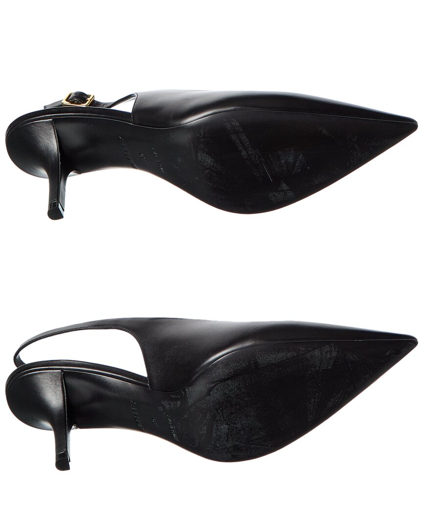 Burberry Monogram Motif Leather Slingback Pump ( Pre-Loved)