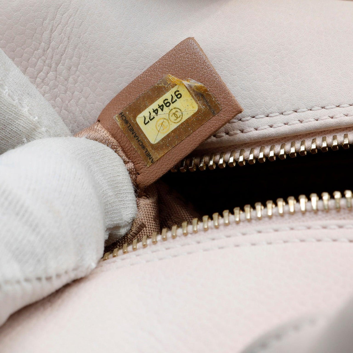 Chanel Light Pink Brushed Caviar Mini Tote with Tassel