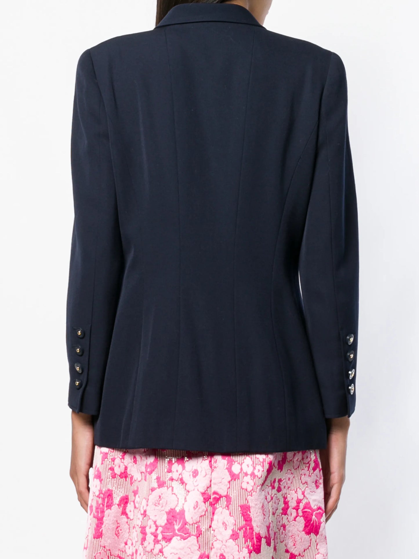 Navy Layered Pockets Blazer