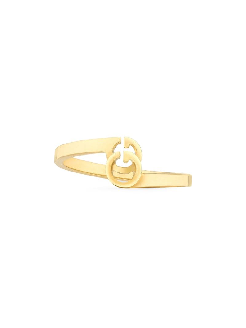 Gucci - GG logo ring - women - 18kt Yellow Gold - 51 - 8000