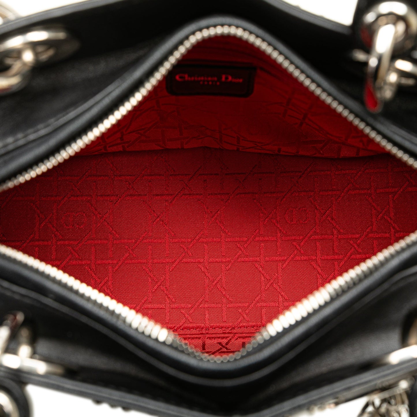 Medium Lambskin Cannage Studded Supple Lady Dior