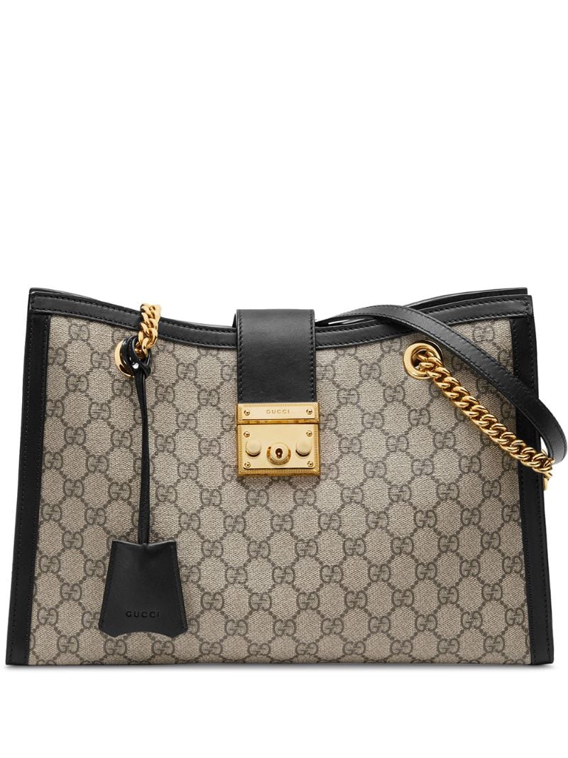 Gucci - Padlock medium GG shoulder bag - women - Canvas/Leather/metal/Microfibre - One Size - Neutrals