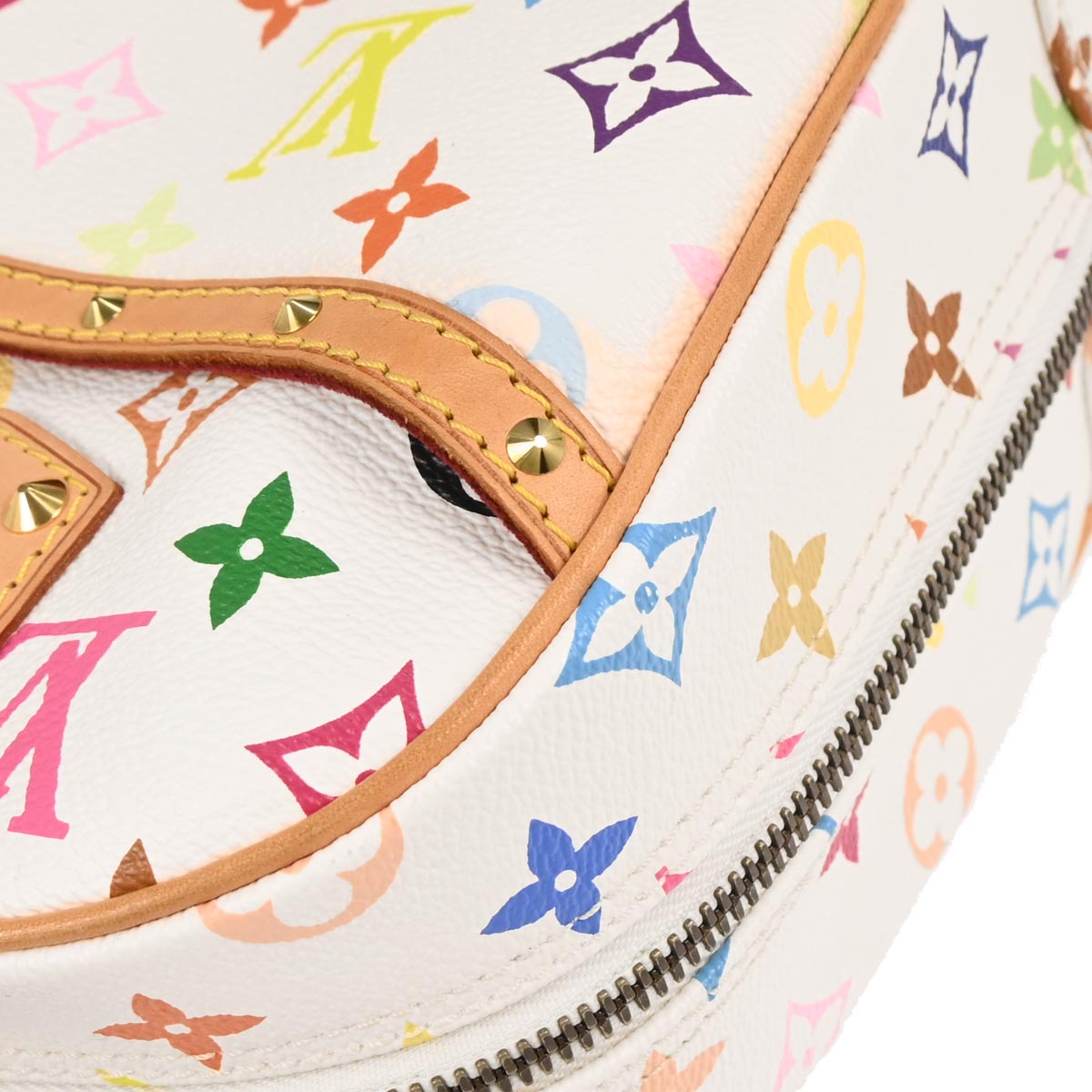 Louis Vuitton 2005 White Monogram Multicolor Trouville Handbag M92663