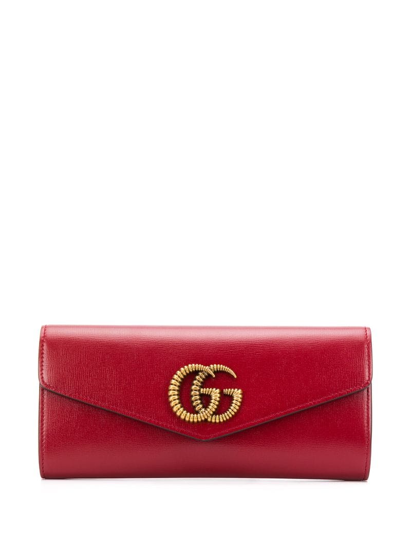Gucci - Double G clutch - women - Calf Leather - One Size - Red