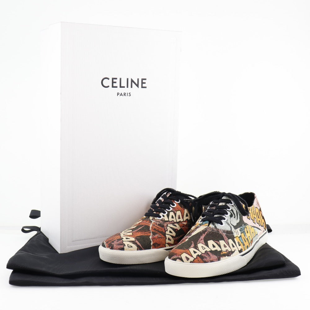 CELINE sneakers 400A11 canvas Brown Women 40 Used