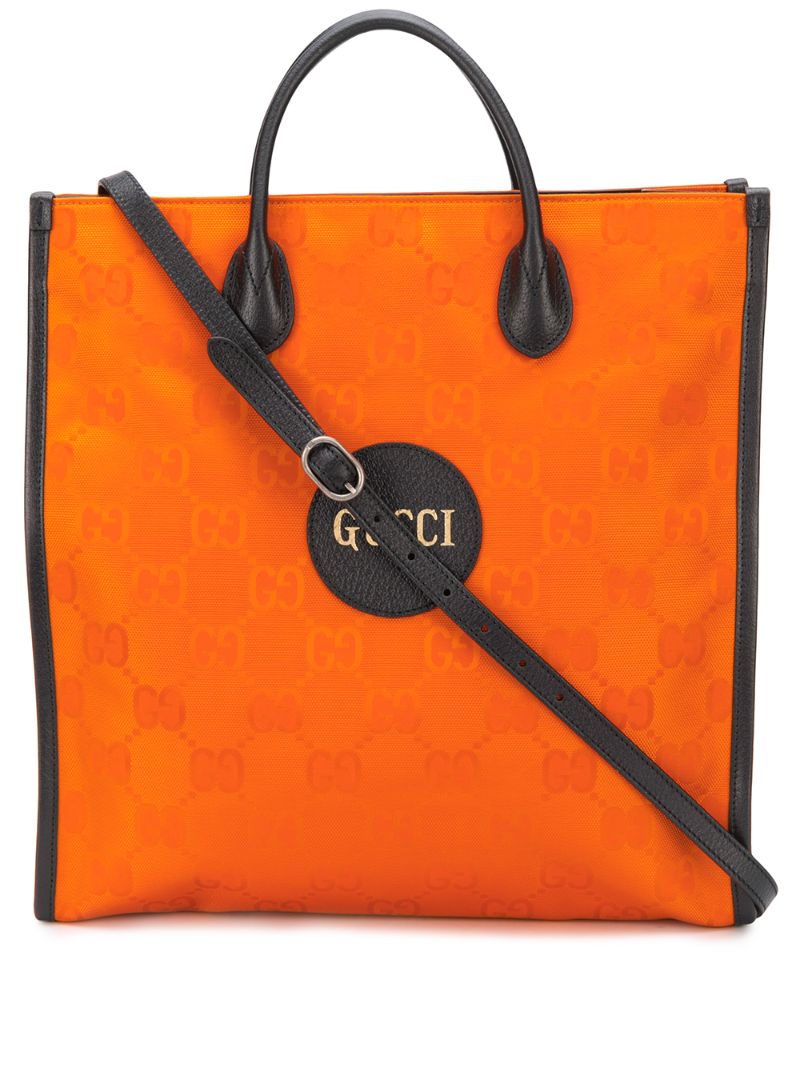 Gucci - Off The Grid GG Supreme canvas tote bag - men - Calf Leather/Fabric - One Size - ORANGE
