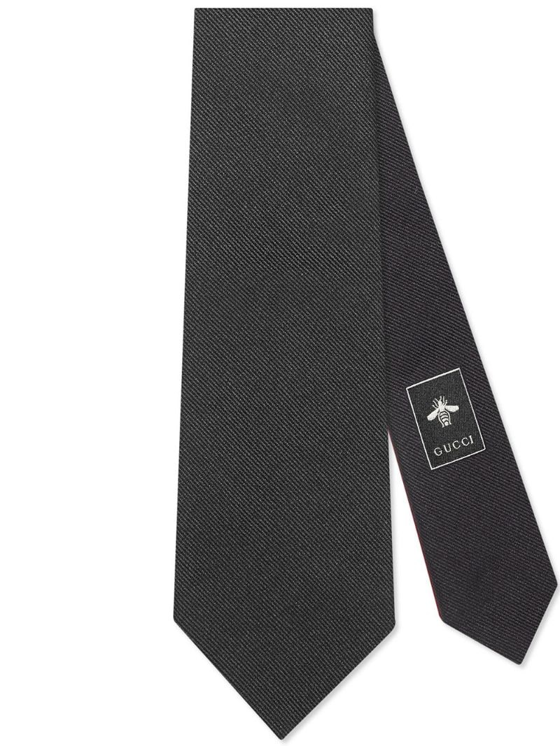 Gucci - Snake print tie - men - Silk/Cupro - One Size - Black