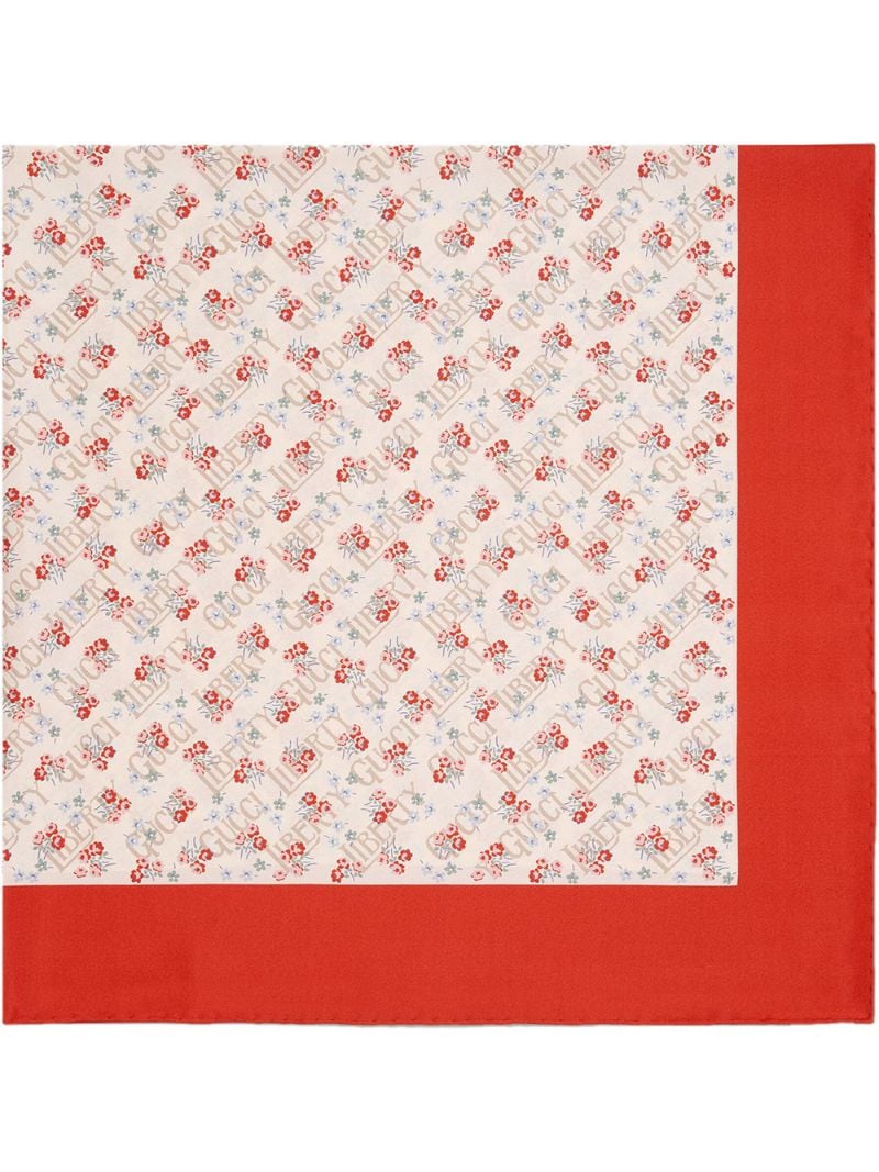 Gucci - x Liberty floral print scarf - men - Silk - One Size - White