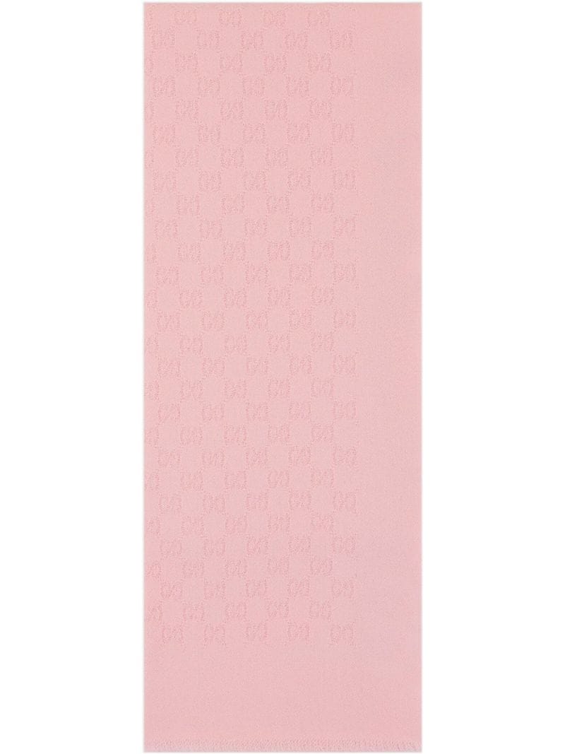 Gucci - GG jacquard cashmere scarf - women - Cashmere - One Size - PINK