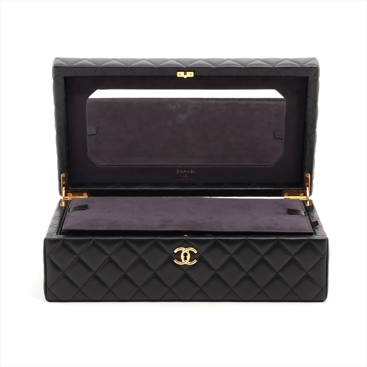 Chanel Matrasse Jewelry Case Black G