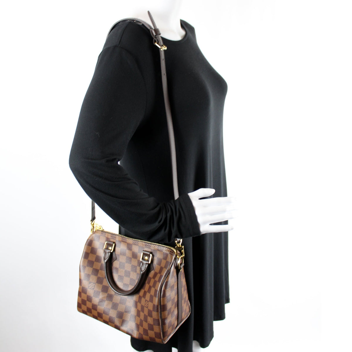 Speedy 25 Bandouliere Damier Ebene