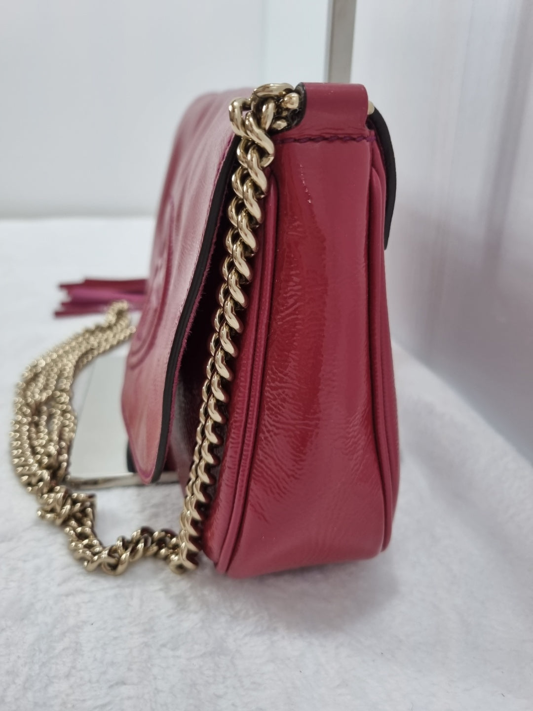 Gucci Soho Enamel Chain Bag Pink 336752 33079712