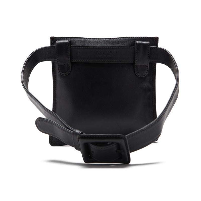 CHANEL CHANEL OUTSIDE FLAP Waistback Black (Black G ) West Bag Mini shoulder bag Bag Hybrid 【 Ship】 Ladies Online