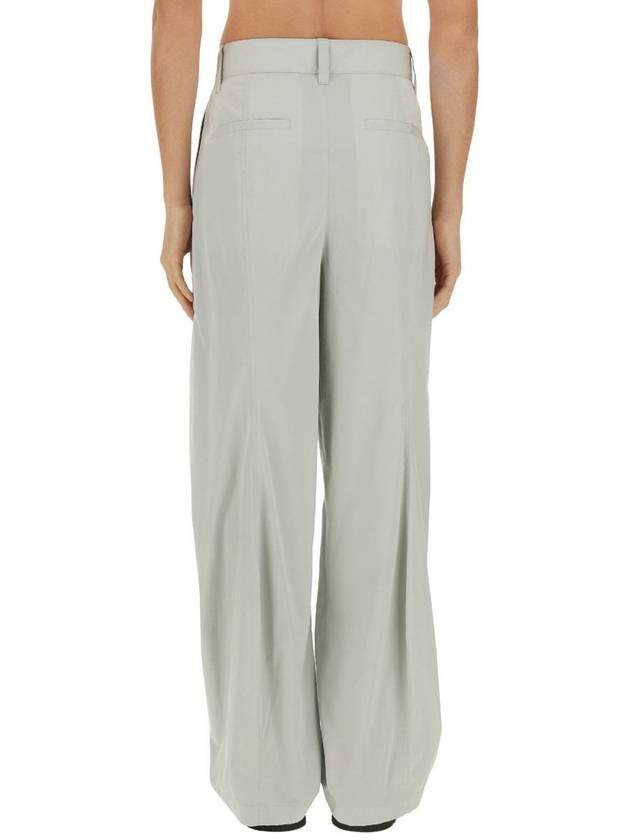 Luxury Bottega Veneta Cotton Silk Wide Leg Slacks Cloud