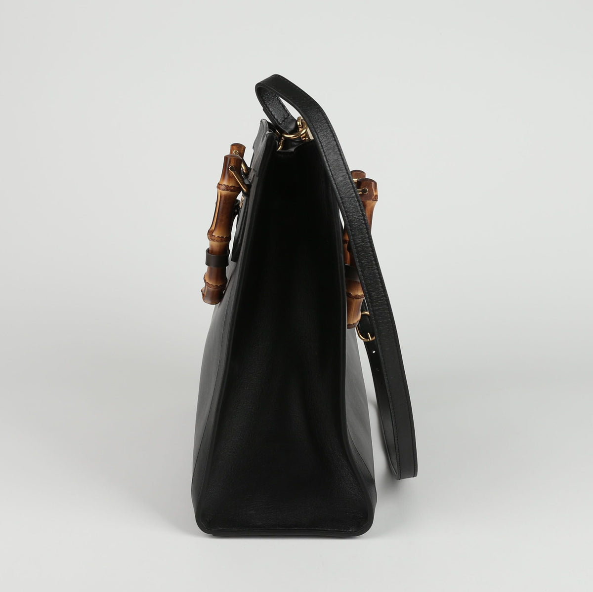 Gucci Medium Black Leather Diana Tote and Shoulder Bag 655658 65274935