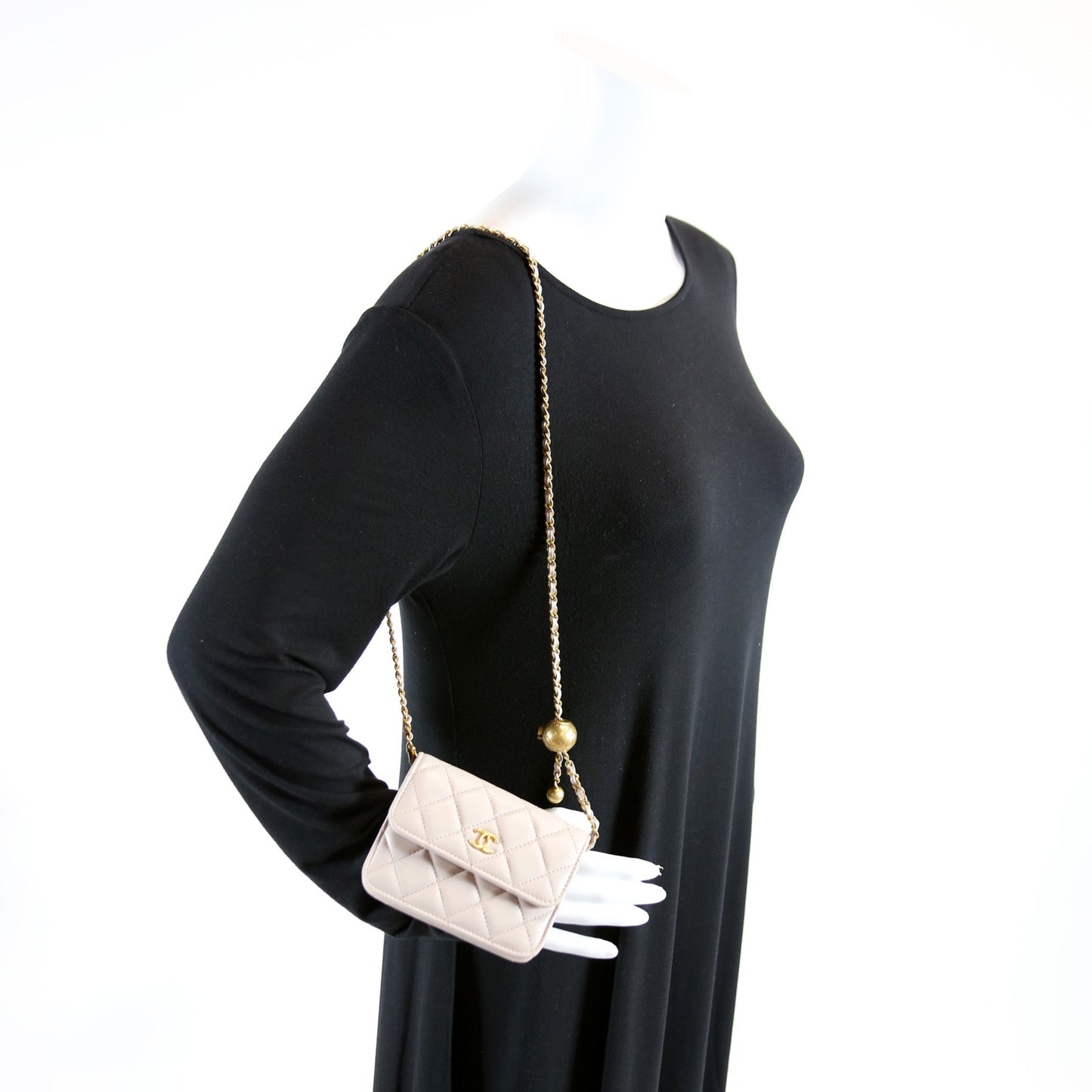 Pearl Crush Flap Clutch with Chain Lambskin 31M