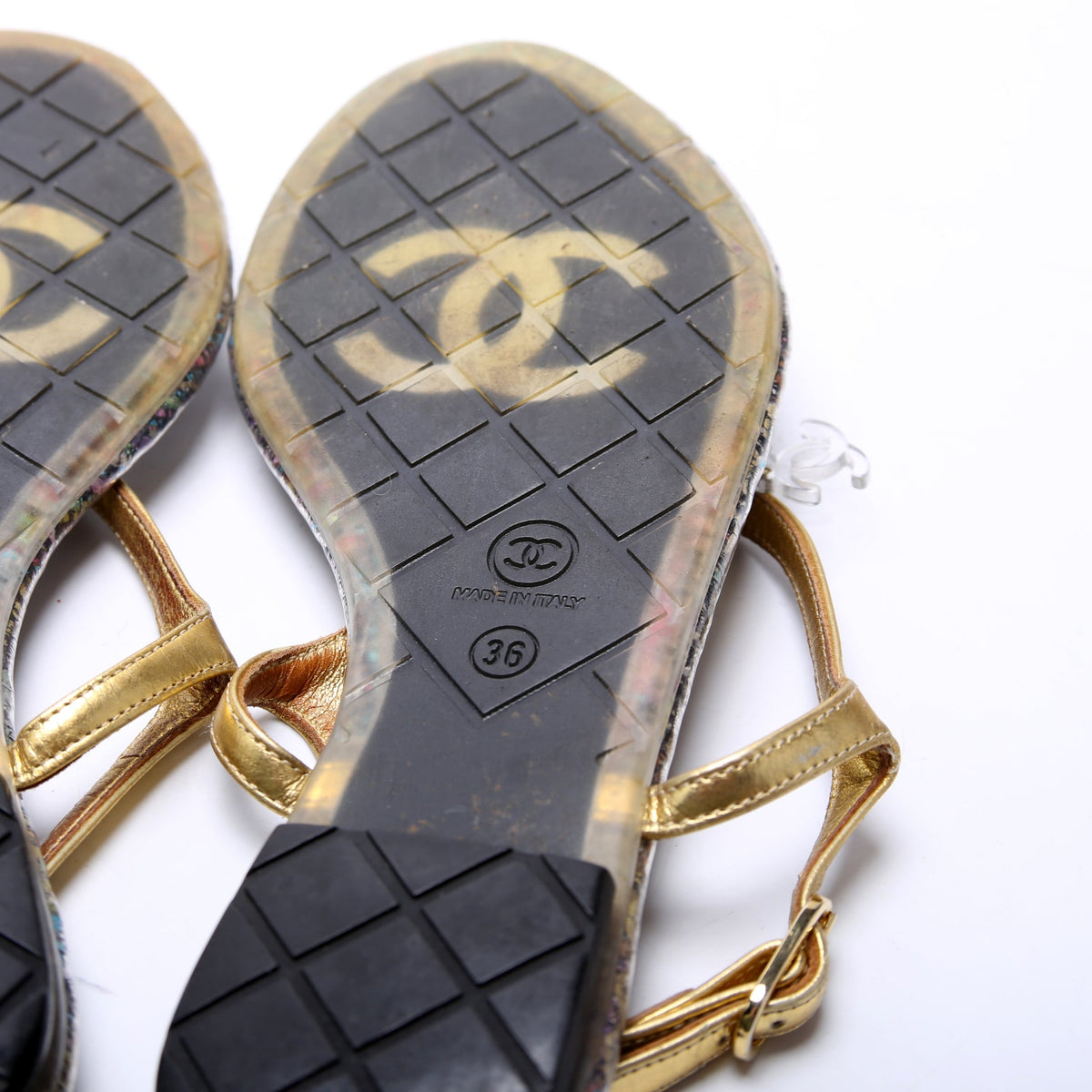 Logo T-Strap Sandals Size 36