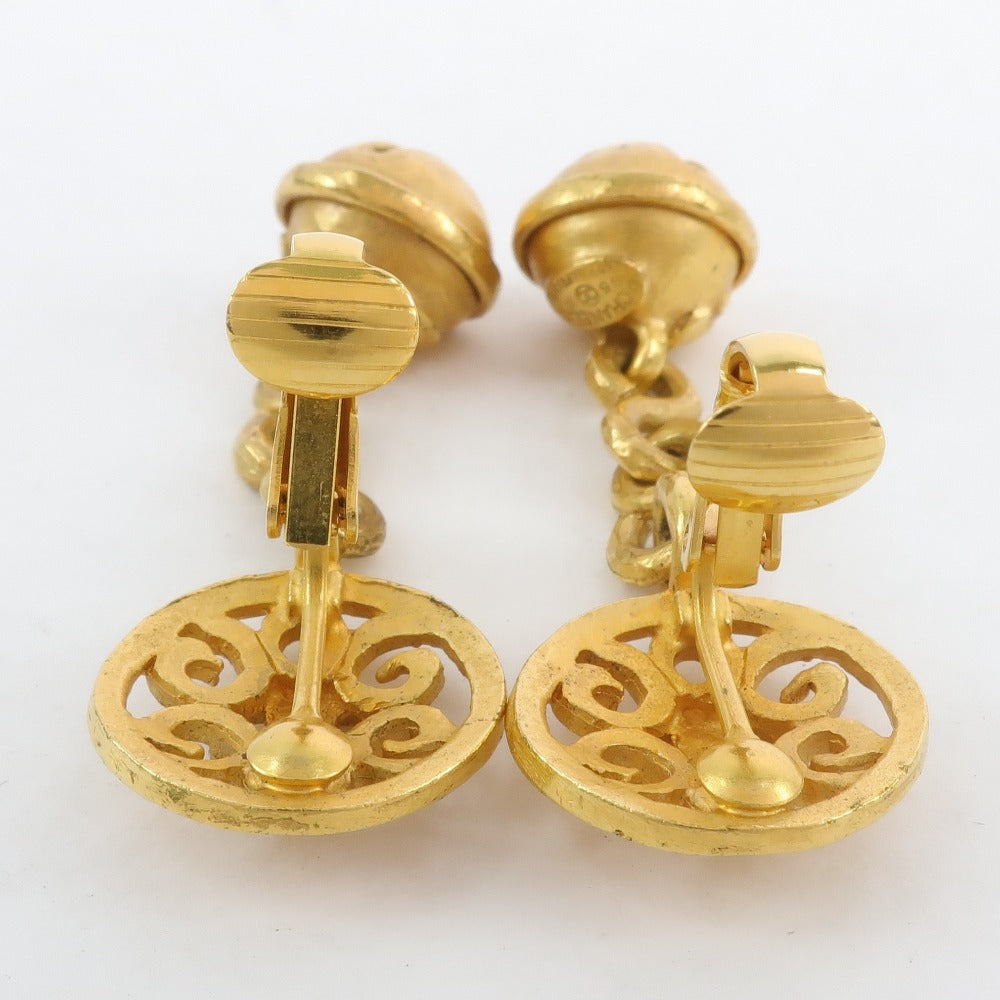 CHANEL Earring Plated Gold gold bell Women Used