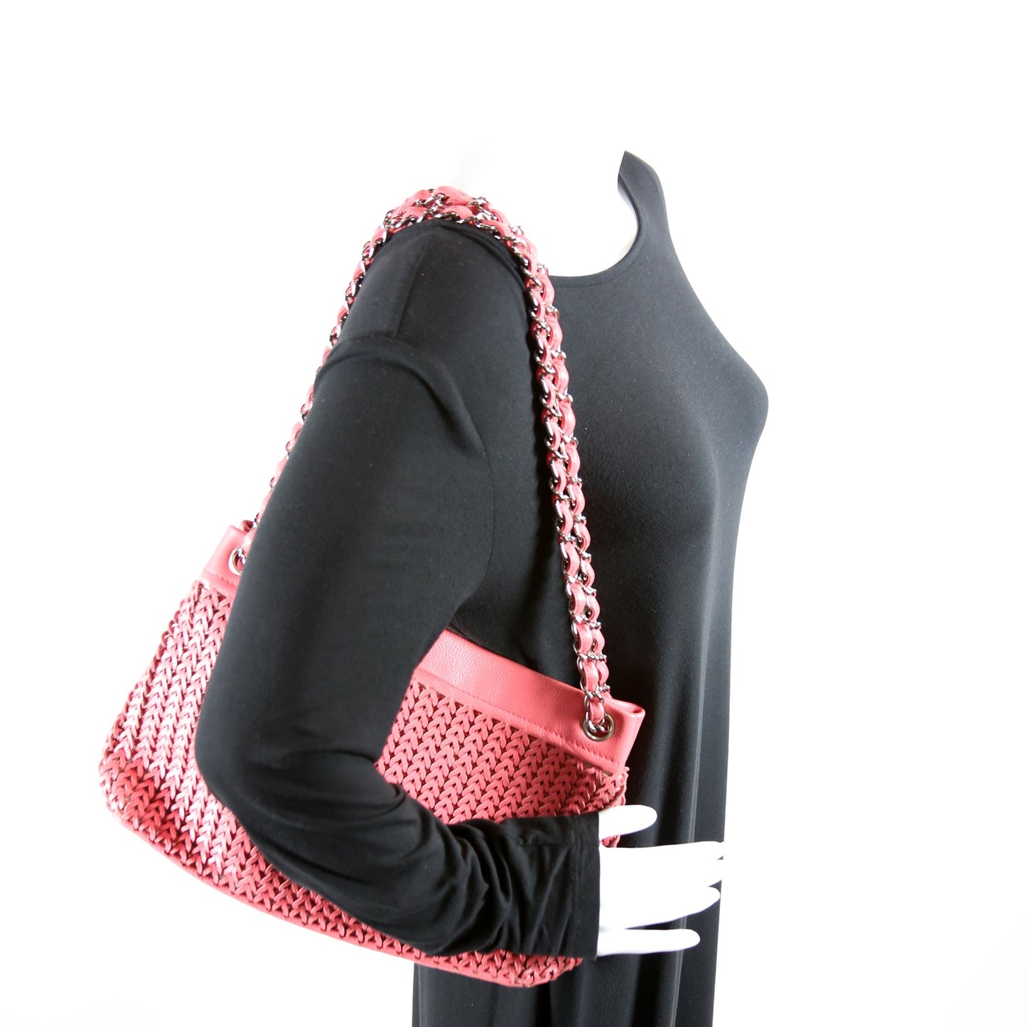 Braided Caviar Chain Tote 9M