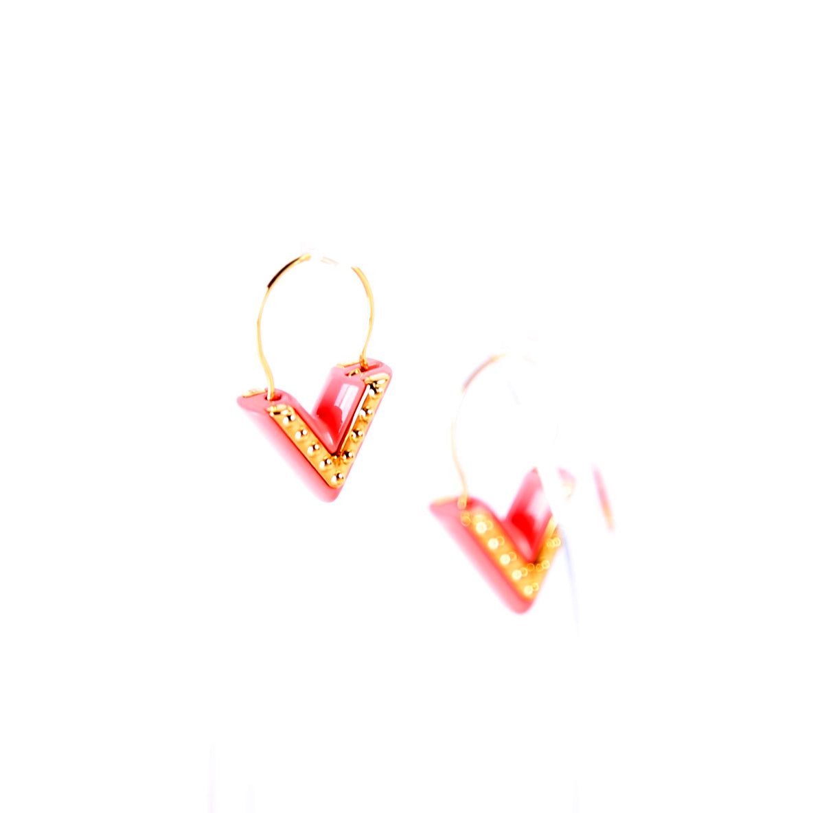 Essential V Studded Hoop Earrings