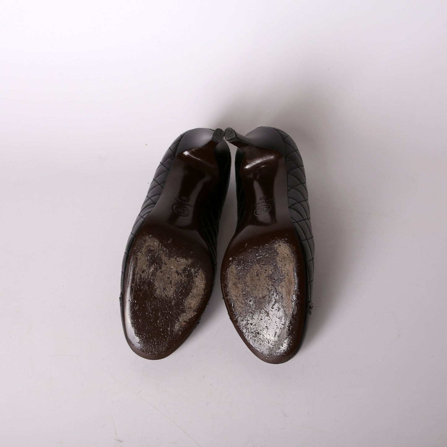 CC Cap Toe Leather Pumps Size 38.5