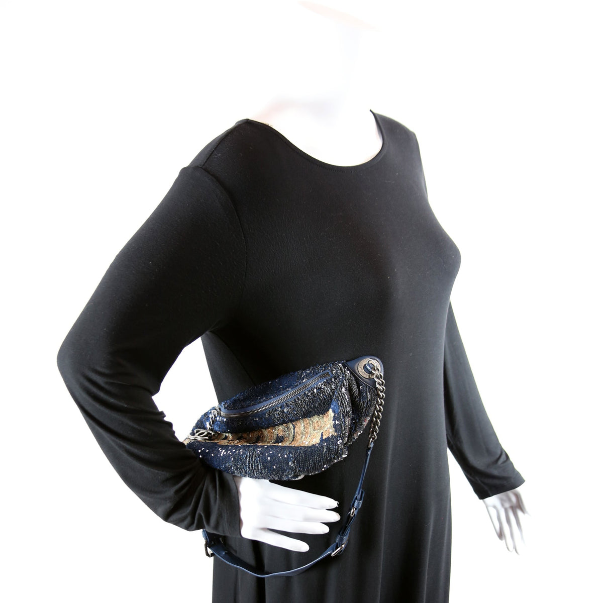 Coco Cuba Sequined Belt Bag 23M Blue