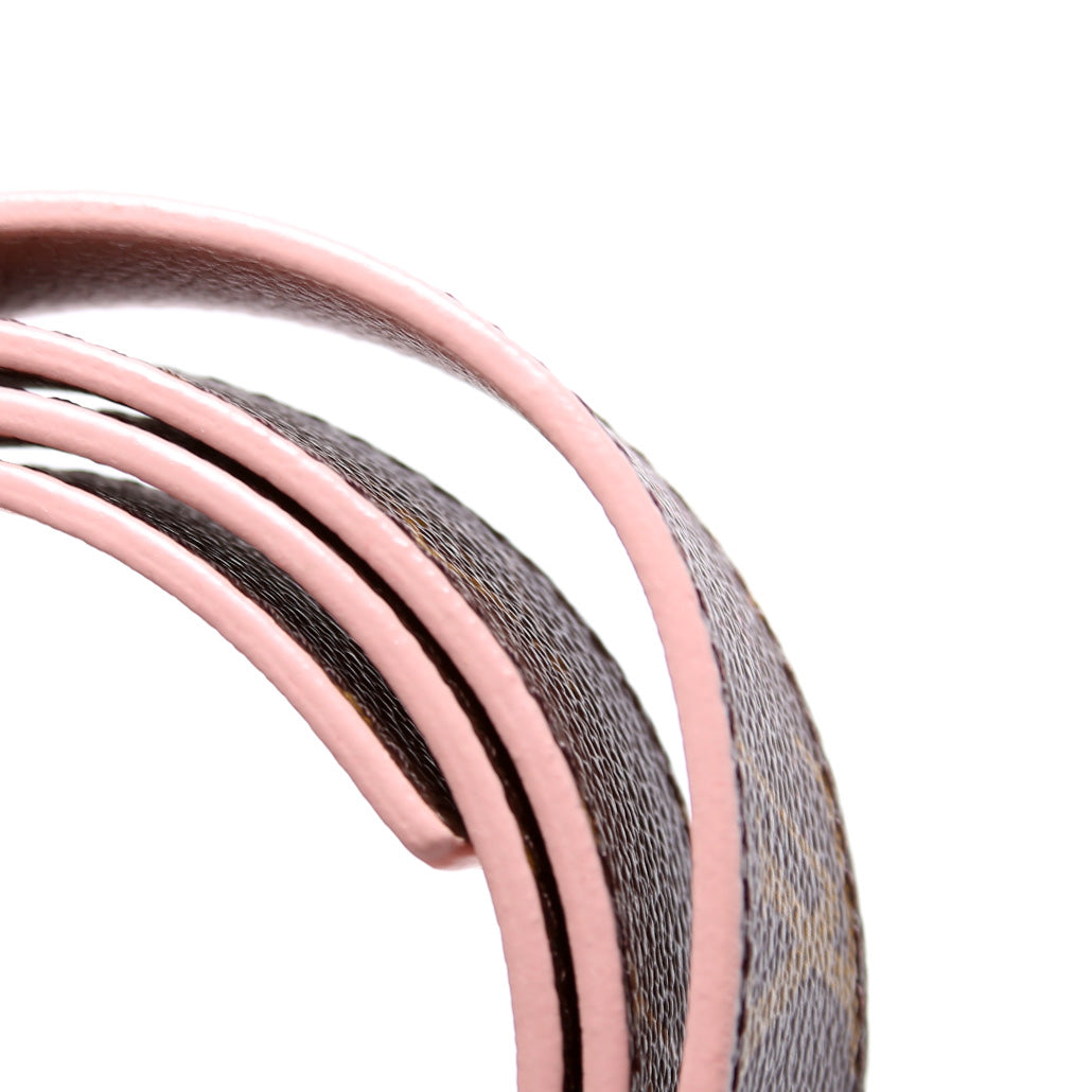 LV Initiales 40MM Reversible Leather/Monogram Belt Size 85/34 Pink