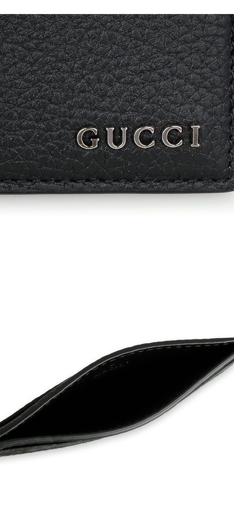 Gucci Men's Metal Logo Leather Card Holder 142706741
