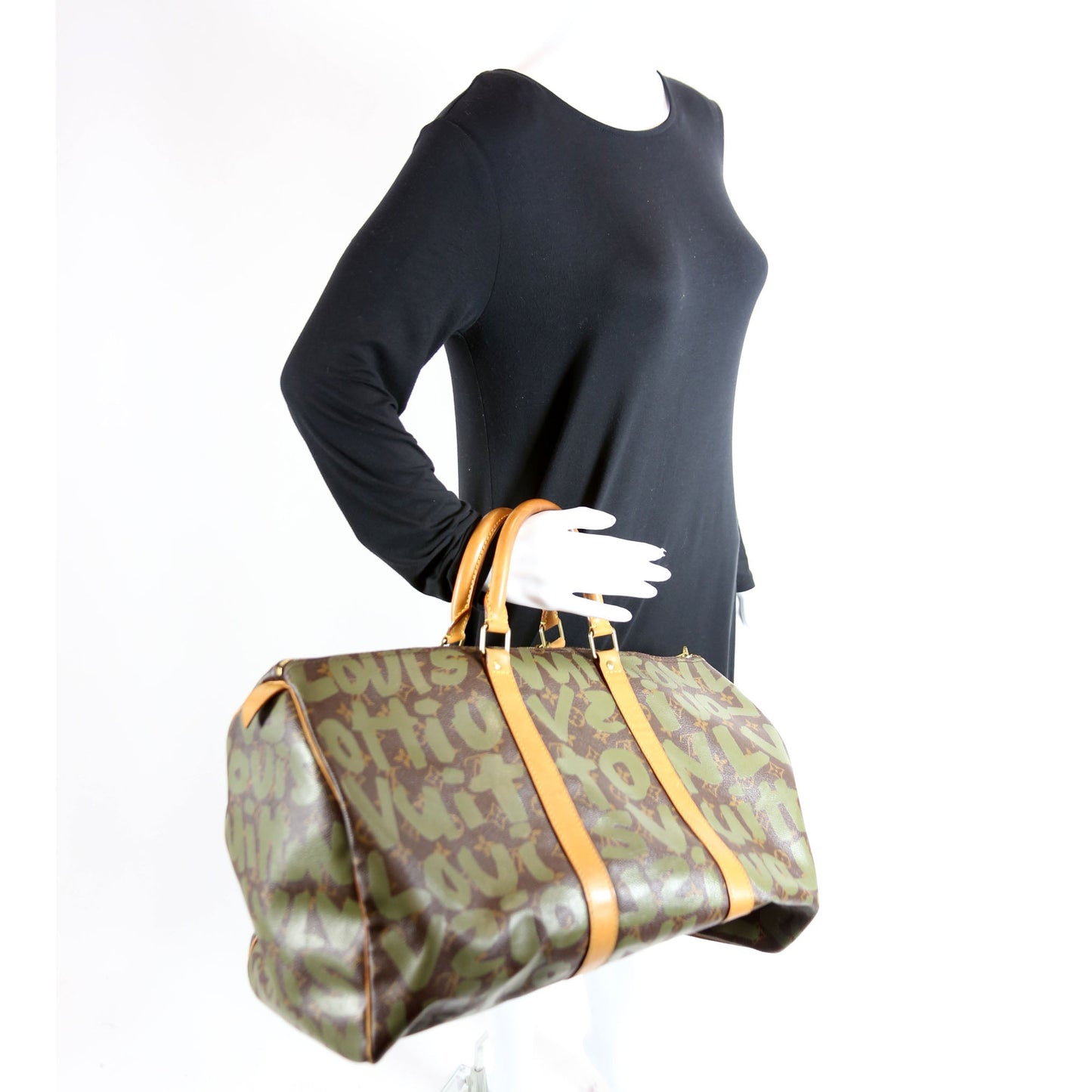 Keepall 50 Graffiti Monogram Green