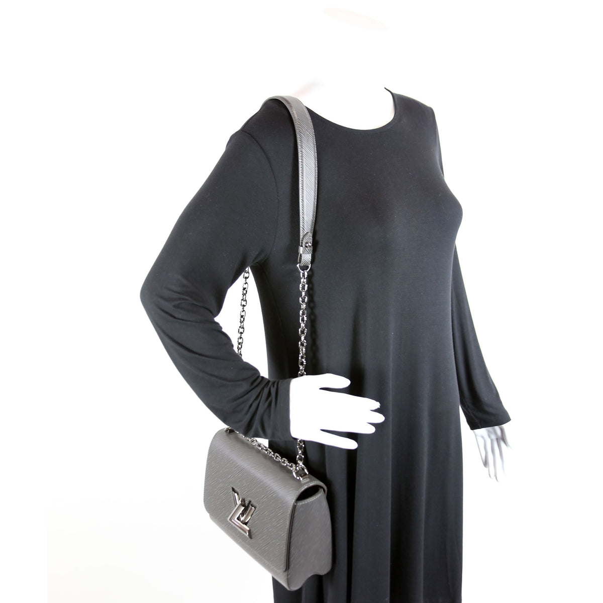 Louis-Vuitton Twist MM Epi Grey