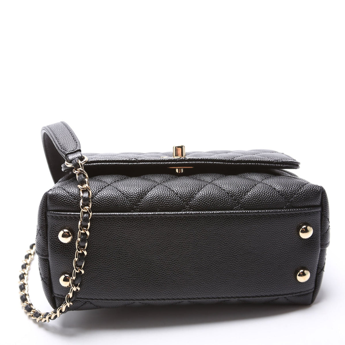 Chanel Coco Top Handle Extra Mini Caviar RFID Black
