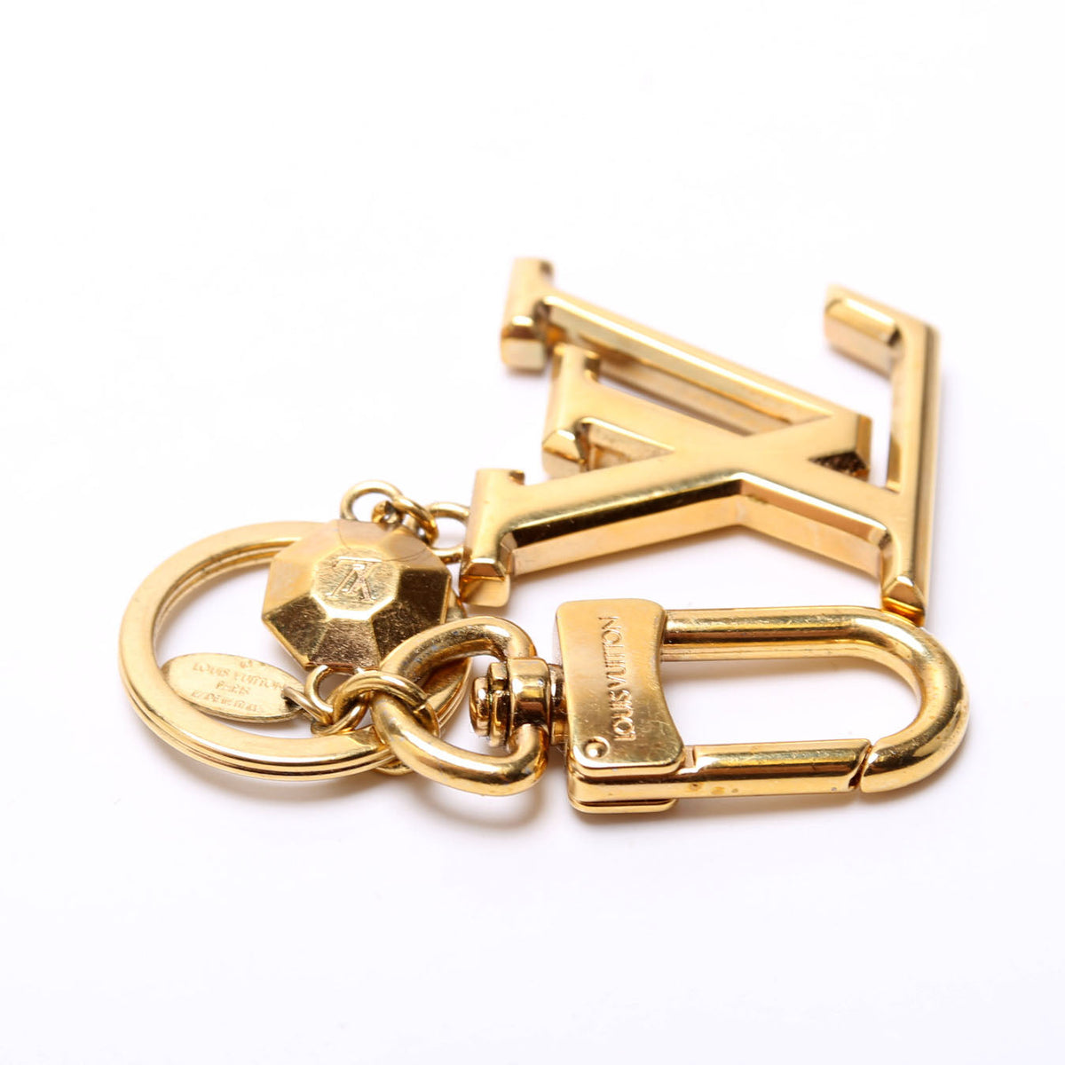 Louis-Vuitton Facettes Bag Charm Gold