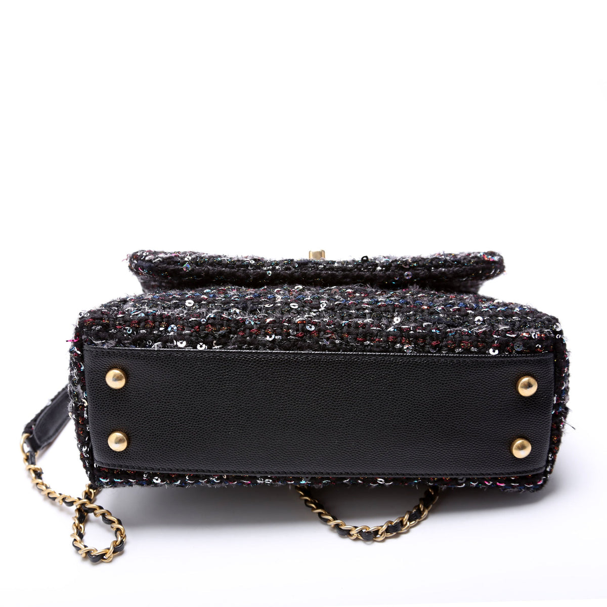 Chanel Coco Top Handle Extra Mini Tweed/Sequin 30M Black/Multicolor