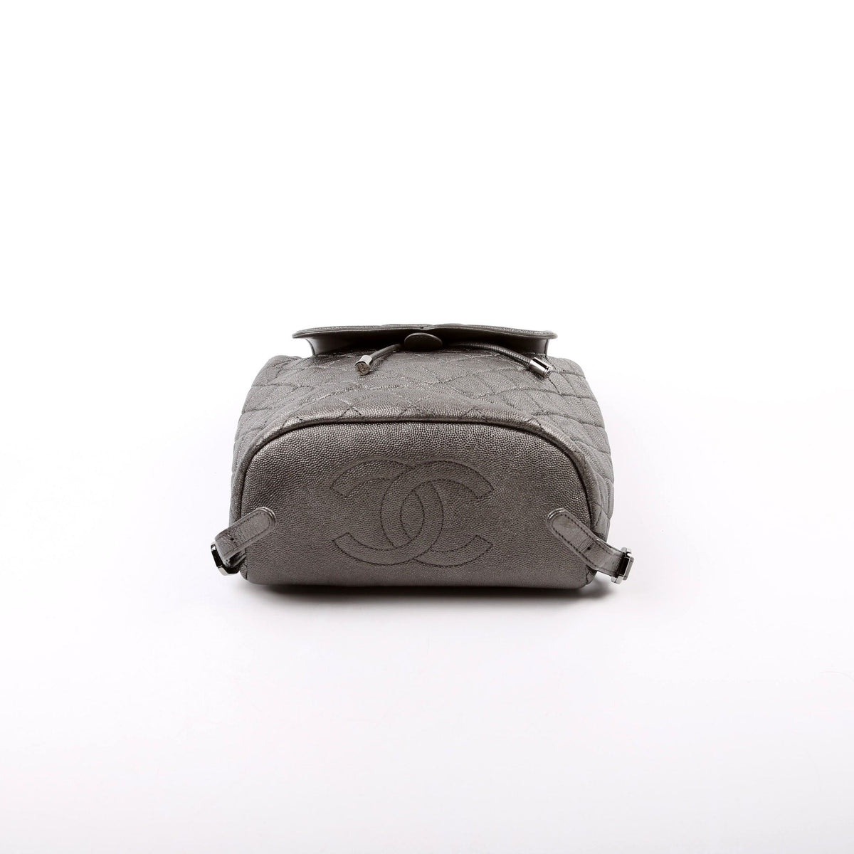 Chanel CC Filigree Backpack Metallic Caviar 26M