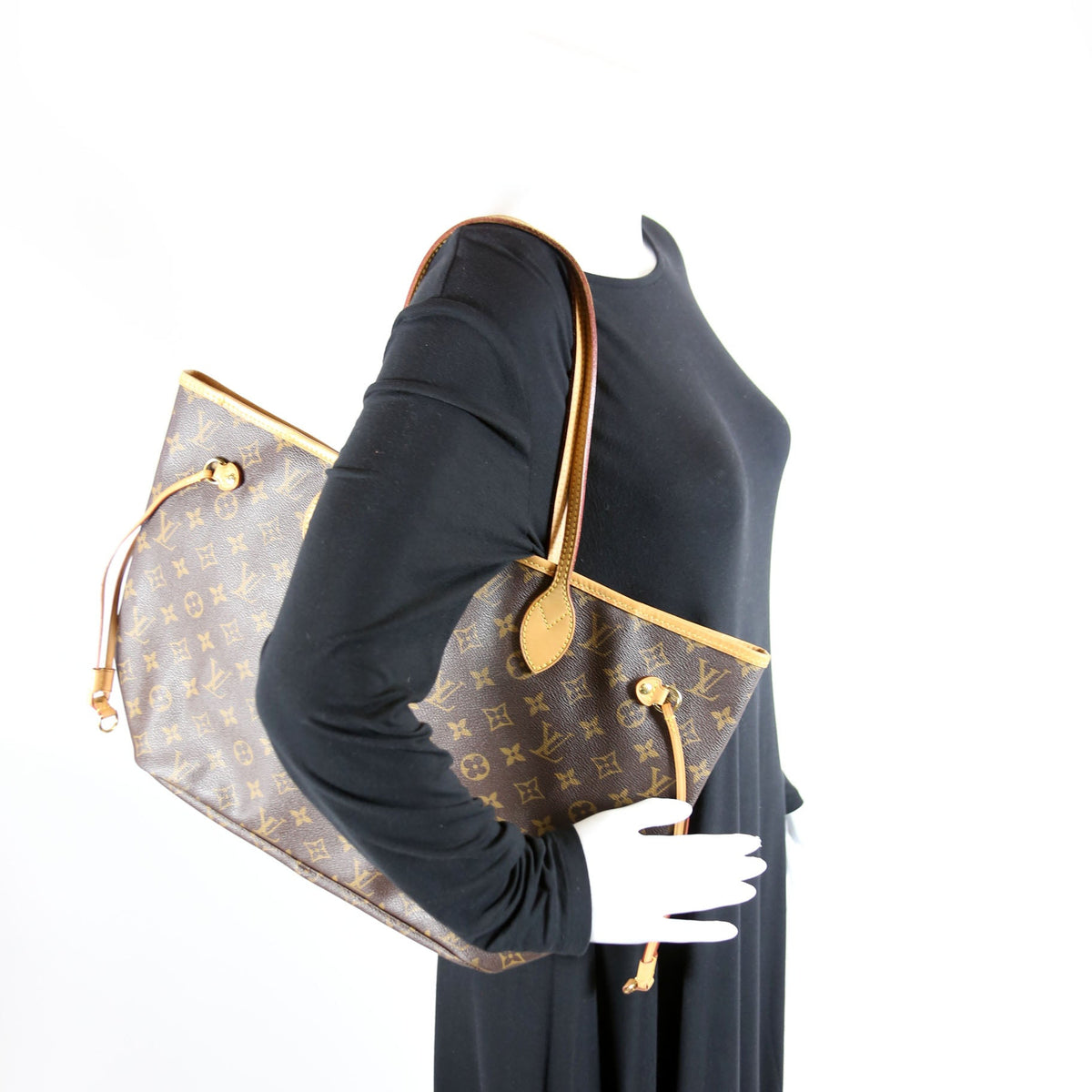 Louis-Vuitton Neverfull MM Monogram Beige